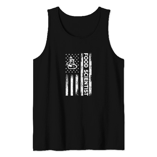USA Flag Food Scientist Outfit Food Safety America Tank Tops