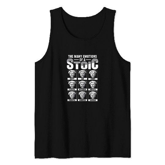 Stoic Philosopher Marcus Aurelius Art for Philosophy Student Tank Tops