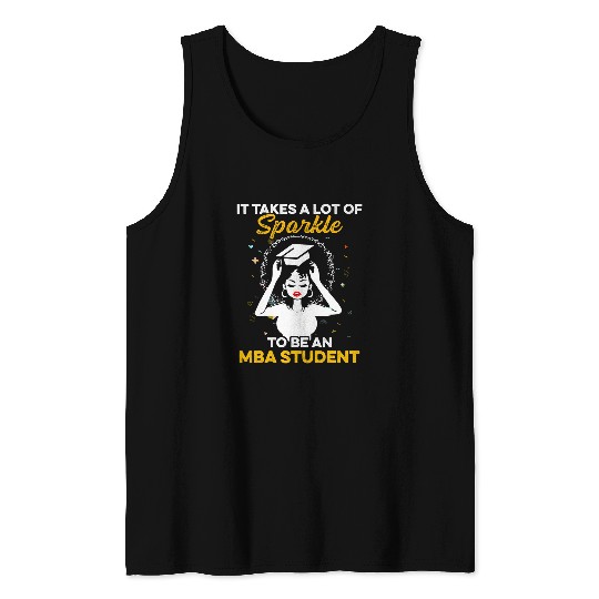 MBA Student Succeeding Business Degree Graduation Tank Tops