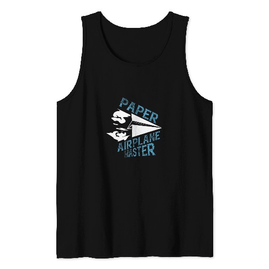 Funny Classroom Student Folding Paper Airplane Master Tank Tops