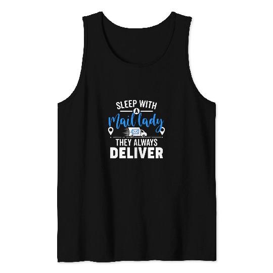 Womens Post Office Funny Postal Worker Mailman Mail Lady Tank Tops