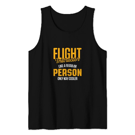 Flight Instructor Pilot Aviation Trainer 39 Tank Tops