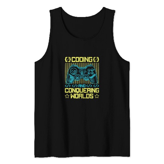 Web Developer Gamer Nerd Video Gaming Computer Programmer 1 Tank Tops