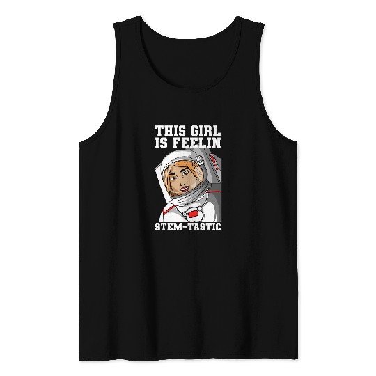 Steminist Girl Science Women Advocate STEM Student Geek Tank Tops