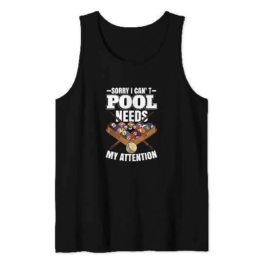 Funny Billiard Pool Player Tank Tops