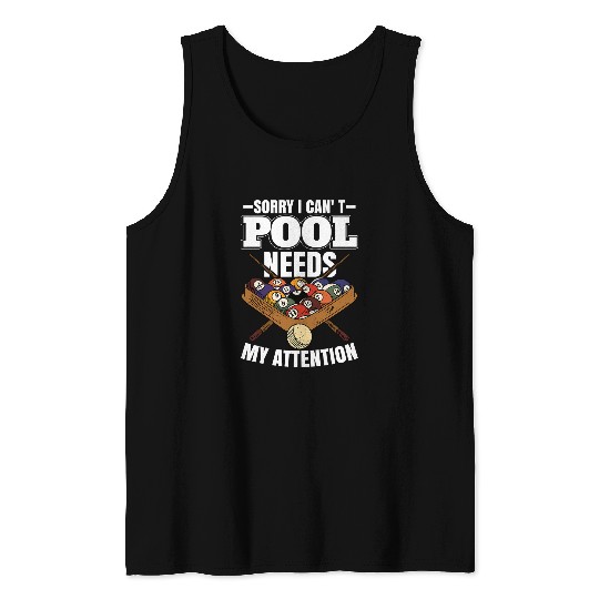 Funny Billiard Pool Player Tank Tops