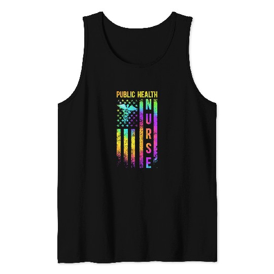 Public Health nurses US Flag Public Health Nursing Tank Tops