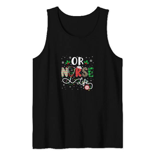 nurses Leopard Print Christmas OR nurses Life Tank Tops