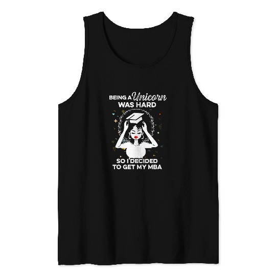 MBA Student Inspires Business Degree Graduation Tank Tops