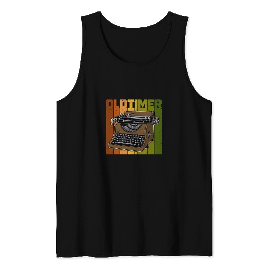 Typewriter Book writing classic literature journalism worker 5 Tank Tops