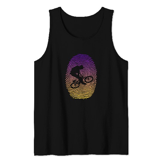 BMX Cool hobby fingerprint mountain bike Tank Tops