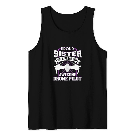 Quadcopter Drone Pilot Sister Tank Tops