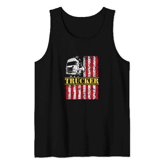 Trucker Funny Truck Driver 46 Tank Tops