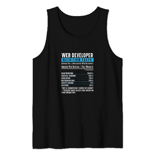 Web Developer Programmer Code Website Development Tank Tops