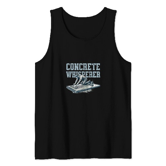 Funny Concrete asphalt Cement worker 8 Tank Tops