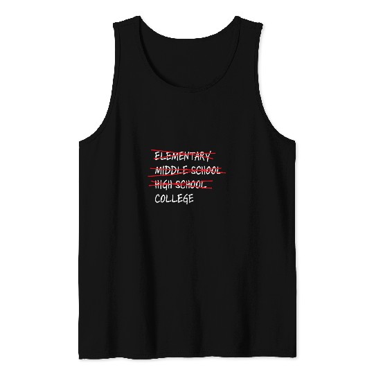 Punny High School Done Student Goals For College bound Tank Tops