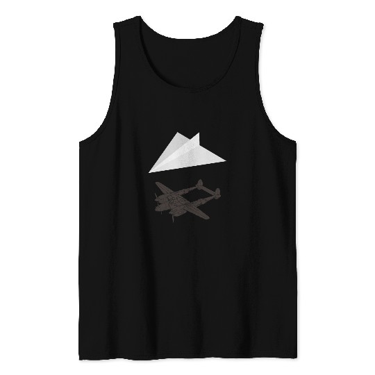 Flying Paper Airplane Aviation Airline Future Pilot Aviator 1 Tank Tops