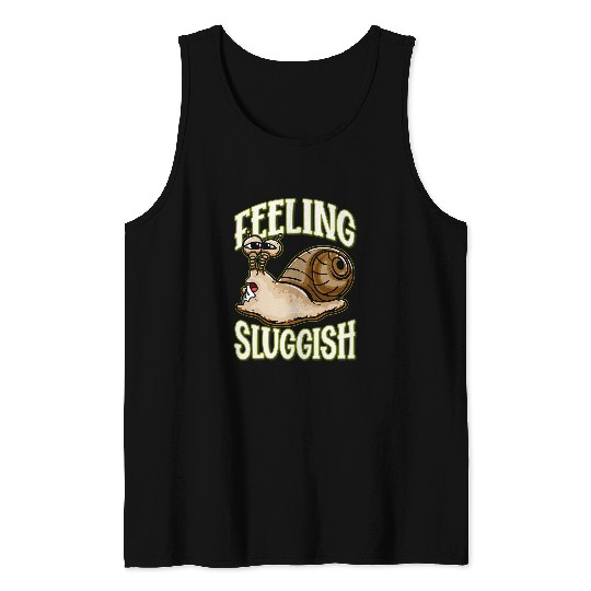 Funny Feeling Sluggish Design Runners and Night Shift Worker Tank Tops