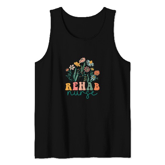 Groovy Wildflower Rehabilitation nurses Tees Tank Tops