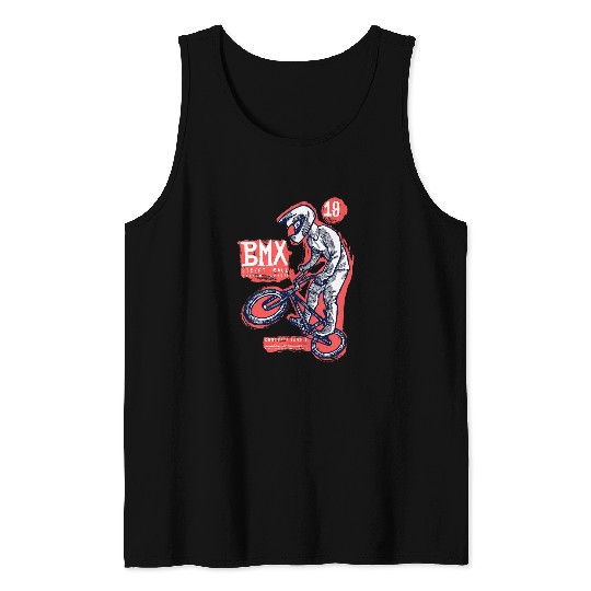 BMX extreme sports street race bicycle print Tank Tops