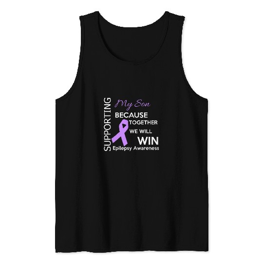 Supporting my Son Epilepsy Awareness Tank Tops