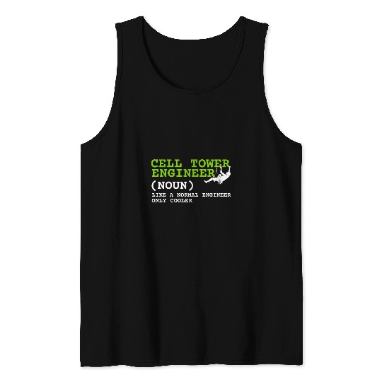 Cell Tower Engineer Technicians And Tower Climber 2 Tank Tops