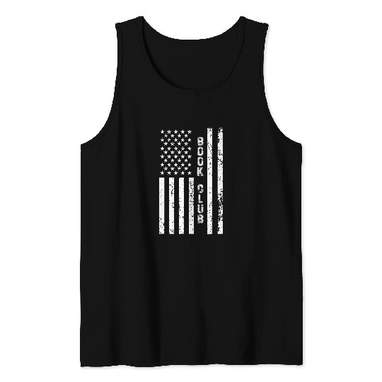 Book Club United States Patriotic American Flag Tank Tops