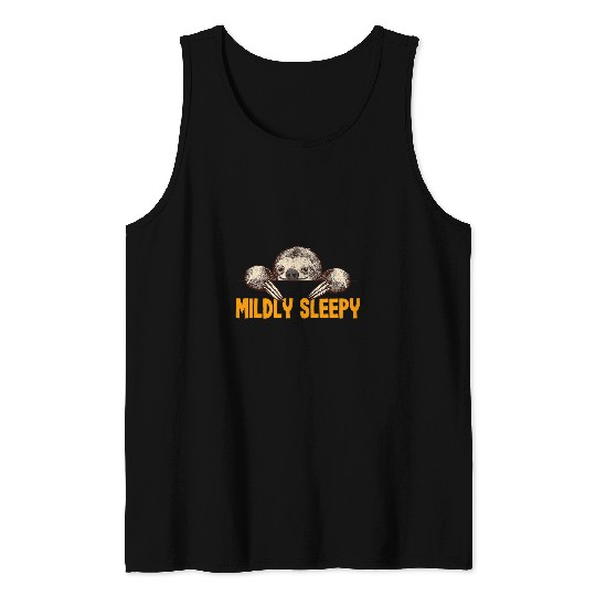 Sleepy Funny Sloth Lover Humor Lazy Sarcastic Student Tank Tops