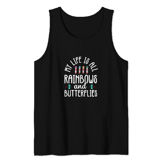 Rainbow Butterflies Phlebotomist Phlebotomy technician nurses Tank Tops