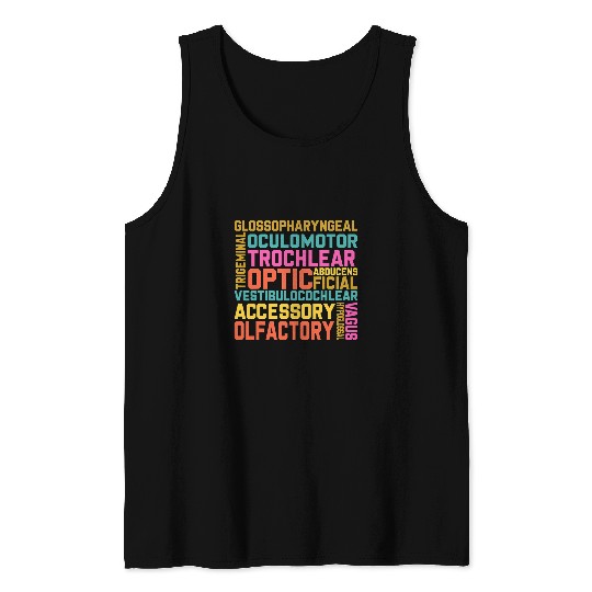 SLP Cranial Nerves Speech Therapy Neurology medicals Student Tank Tops