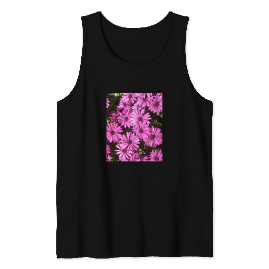 Magenta Pink Osteospermum Flowers In The Garden Photograph Tank Tops