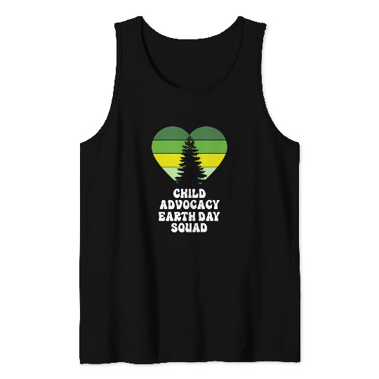 Child Advocacy Social Worker Earth Day Squad Tank Tops