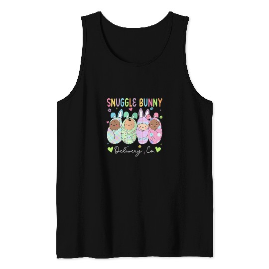Snuggle Bunny Delivery Co Easter LD nurses Mother Baby nurses 6 Tank Tops