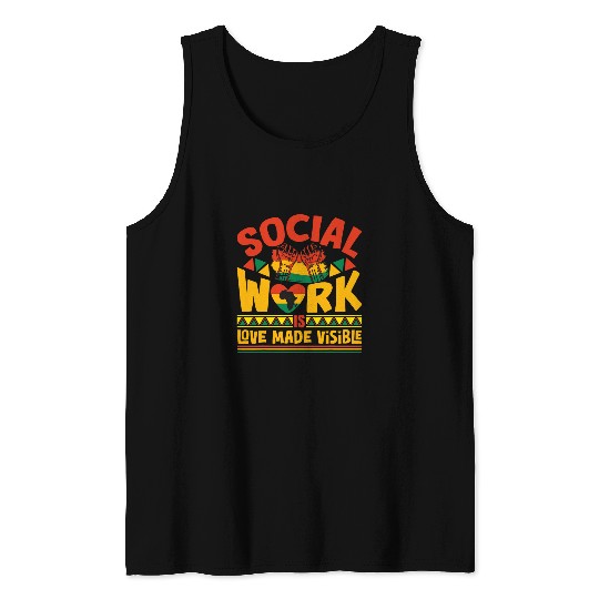 Social Worker Month Black History Month Black Social Worker Tank Tops