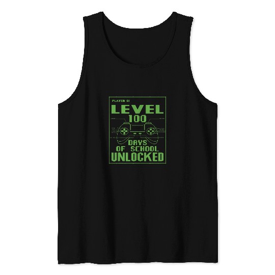 Video Gamer Student 100th Day Teacher 100 Days of School 7 Tank Tops