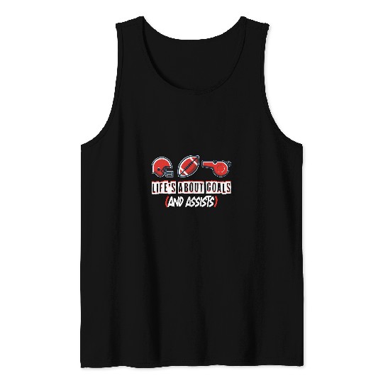 Lifes about Goals and Assists Football Rugby Men Women Kids 2 Tank Tops