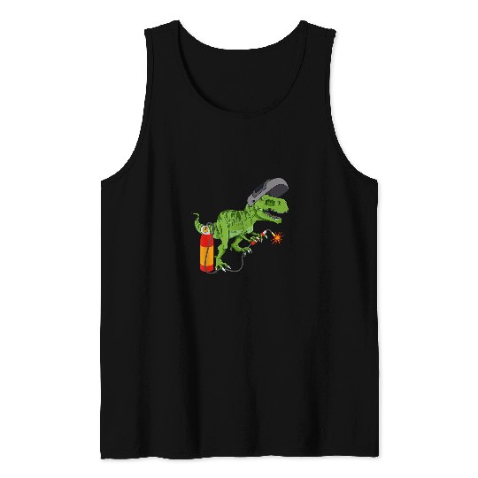 Welder Dinosaurs Funny Mig Welding Dino Steel Worker TRex Tank Tops