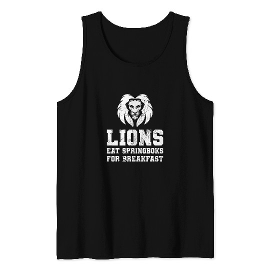 Lions Eat Springboks British Rugby Fan Tank Tops