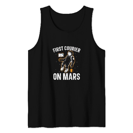 First Courier On Mars Postal Worker Mail Lady Mail Escort Tank Tops