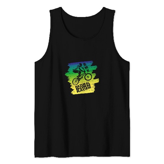 BMX Natural born racer vintages retro bicycle Tank Tops