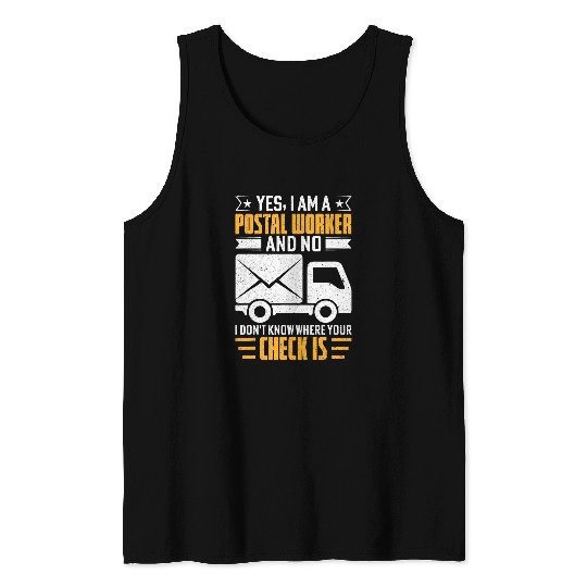 Mail Delivery Postman Mail Carrier Car Postal Worker Mailman Tank Tops