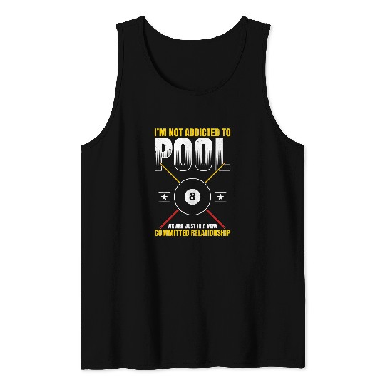 Mens Pool Billiard For Pool Player Billiard Player 6 Tank Tops