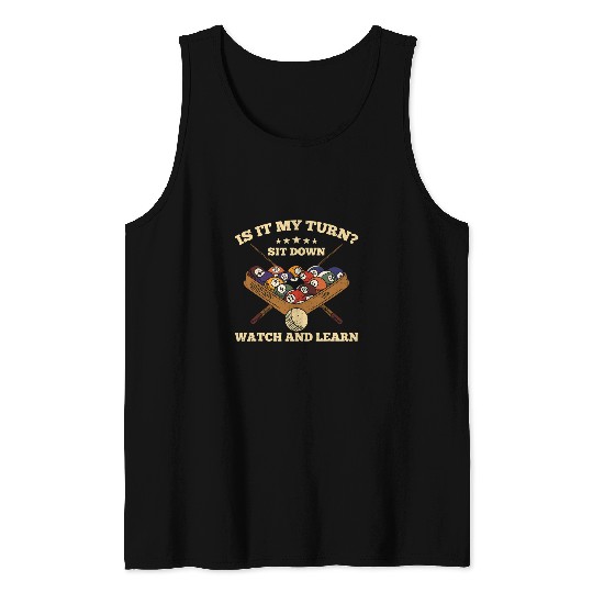 Mens Pool Billiard For Pool Player Billiard Player 12 Tank Tops