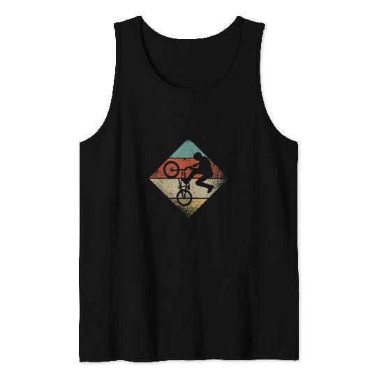 BMX Retro 1960s 1970s Style BMX Bike Rider Tank Tops
