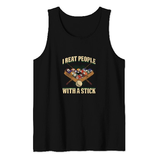 Mens Pool Billiard For Pool Player Billiard Player 16 Tank Tops