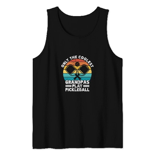 Mens Pickleball Grandpa Pickelball Paddle Balls For Men 1 Tank Tops