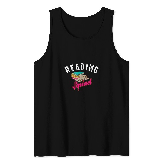 Cool Reading Squad Funny Team Book Reader Librarian Gift 2 Tank Tops