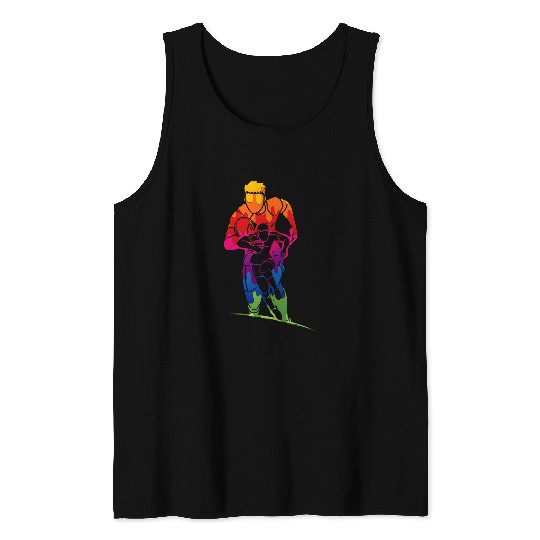 Cool Rugby Player Sport Tank Tops