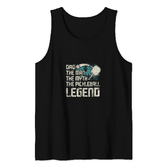 mens pickleball player sports paddleball paddle dad Tank Tops