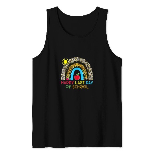 Happy Last Day Of School funny Hello Summer Teacher Student Tank Tops